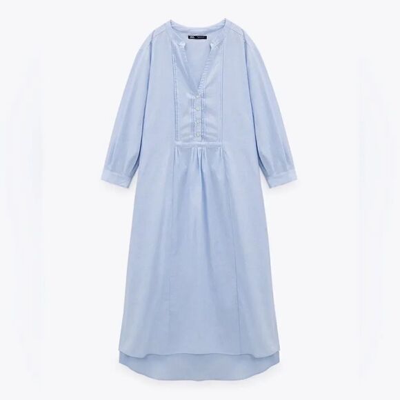 ZARA PIN TUCK TUNIC DRESS - Picture 5 of 9